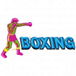Boxing Embroidery Design 1